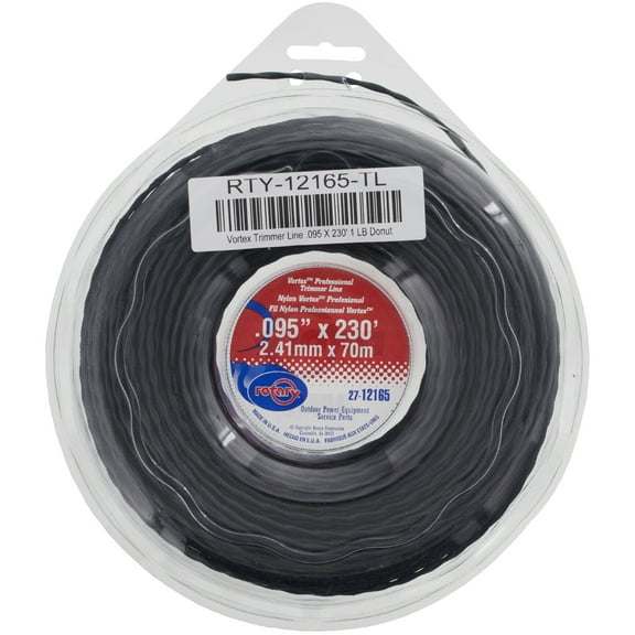 Rotary Item 12165, Trimmer Line .095 Lg Donut Black Vortex Line
