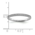 thumbnail image 4 of Diamond2Deal 925 Sterling Silver White Cubic Zirconia Wedding Band Ring Size 7 for Women, 4 of 8