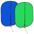 thumbnail image 1 of Fotodiox 5'x7' Collapsible Chromakey Green + Blue 2-in-1 Background, Backdrop kit w/Stand Support, 1 of 5
