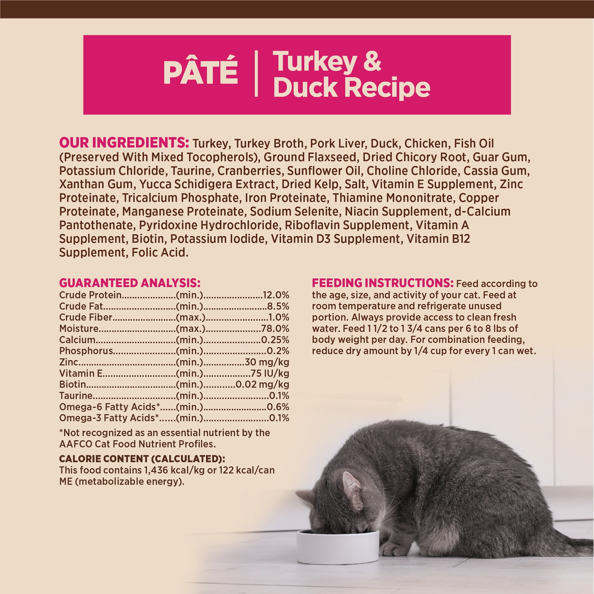 Wellness CORE Grain Free Canned Cat Food Turkey Duck Pate 3