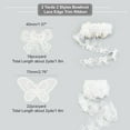 thumbnail image 6 of 2 Yards 2 Styles Bowknot Lace Edge Trim Ribbon with Plastic Imitation Pearl Beads for DIY Decoration Clothes Embroidery White 1-5/8~2-3/4 inch(40~70mm) 18~22pcs/yard 2 yards/style, 6 of 6