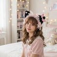 thumbnail image 7 of Yvsxxv 1Pc Black Pink Lace Bow Cat Ear Headband Hair Accessories, 7 of 7