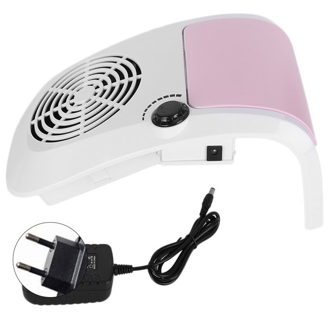 Aspiradora de uñas profesional de 40 W, máquina de limpieza de colección de colector de polvo para arte de uñas (enchufe europeo 110-240 V)