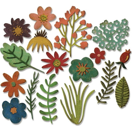 UPC: 0630454247661 | Sizzix Thinlits Die Set 15PK Funky Floral by Tim Holtz