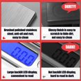 thumbnail image 3 of Digital Kitchen Scales 0.1g/0.01oz Max 3kg/6.6lb - Food Scale with Backlit LCD Display Large Number Stainless Steel Electronic Scales Multifunctional Weighing for Cooking, Baking, Home, 3 of 5