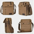 thumbnail image 3 of LANFENG Canvas Small Messenger for Men Women, Mini Crossbody Shoulder Chest Travel Bag, Multi-pocket Purse, 3 of 9