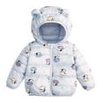 thumbnail image 1 of Toddler Baby Boys Girls Winter Coat Kids Hooded Light Puffer Padded Jacket Outwear Snowsuit, 1 of 5
