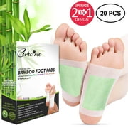 Care me Detox Foot Pads (20 Pcs/10 Pairs) All Natural Bamboo Vinegar with Armo for Feet & Body Toxin Removal, Stress Relief, Sleep Aid & Relaxation