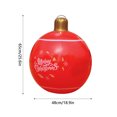 thumbnail image 3 of ZZkhGo 18.9in Inflatable PVC Light-Up Christmas Ball Yard Decoration Weatherproof Outdoor Inflatable Sphere Holiday Patio Pool Party Display, 3 of 6