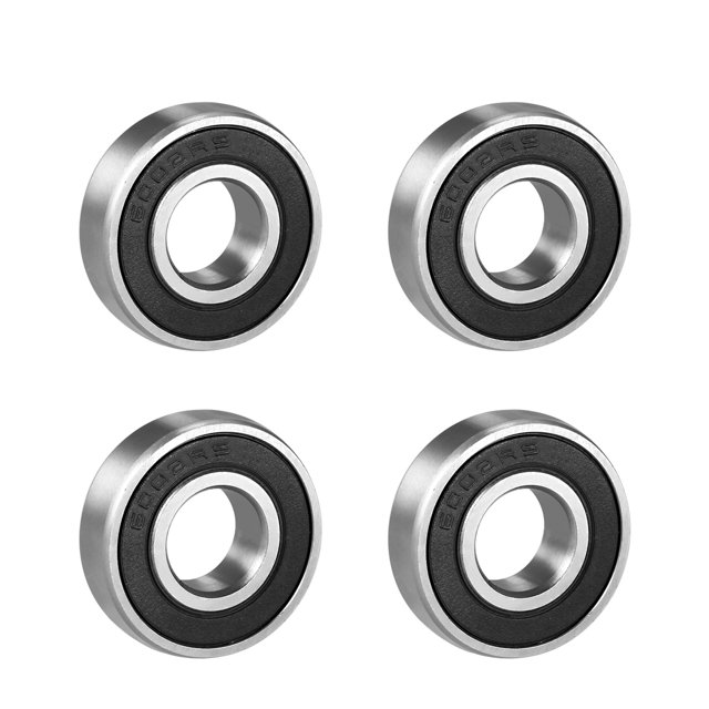 Rodamiento rígido de bolas 6002RS con sellado simple, rodamientos de acero cromado de 15 mm x 32 mm x 9 mm, 4 piezas