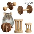 thumbnail image 2 of Hamster Chew Toy Wood 5PCS Bite Proof Parrot Biting Toy Small Animal Cage Toy, 2 of 10