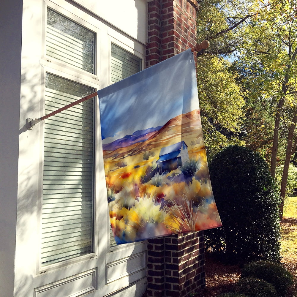 Nevada Sagebrush in Watercolor House Flag 28 in x 40 in
