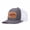 Gray ang white, variant on Largemouth Bass Scene Leather Patch Embroidered Color Block Trucker Hat Unisex Adjustable Cotton Breathable Fashion Cap for Travel Daily Wear