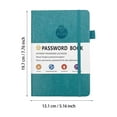 thumbnail image 3 of Notebook Elegant Password Book With Alphabetical Tabs Hardcover Password Book For Internet Website Address 5.2" X 7.6" Password And Organizer W/Notes & Back Pocket, 3 of 9
