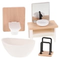 thumbnail image 4 of ColoMX 1 Juego de lavabo de baño en miniatura para casa de muñecas con gabinetes, muebles de baño a escala 1:12, accesorios de baño para casa de muñecas, accesorio para casa de muñecas en miniatura, 4 of 8