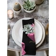 thumbnail image 2 of Pink Rose Cloth Napkins Set of 6 Reusable Dinner Napkins, Vintage Abstract Garden Flower Floral Black Cocktail Napkin Washable Table Napkins for Wedding/Holiday Party/Baby Shower 20"x20", 2 of 7
