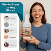STEAM AND GO Demineralized Water Floor Cleaner Solution for Steam Mops, Tropical Bloom, 32 fl oz