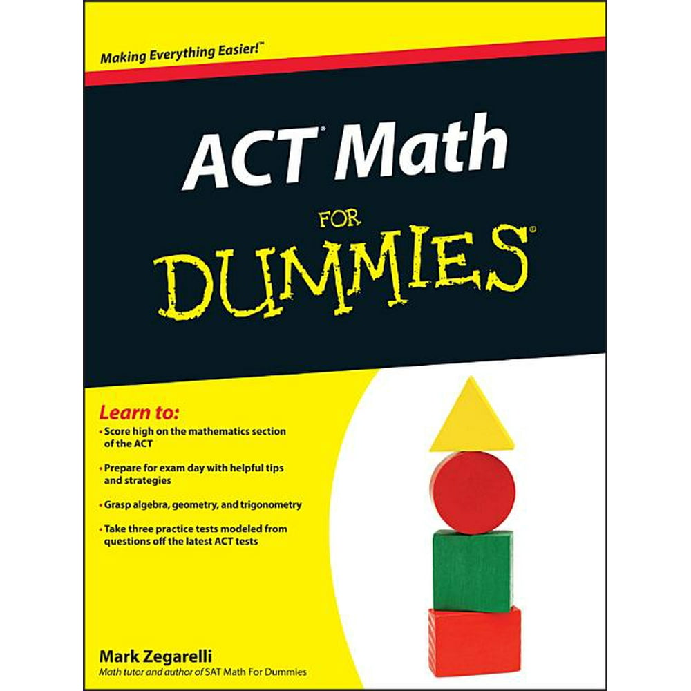 For dummies act math for dummies paperback walmart walmart