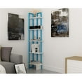 thumbnail image 1 of Decorotika MAL71BCB04 71 in. Alice Industrial Corner Unit Bookcase - Blue & White, 1 of 1
