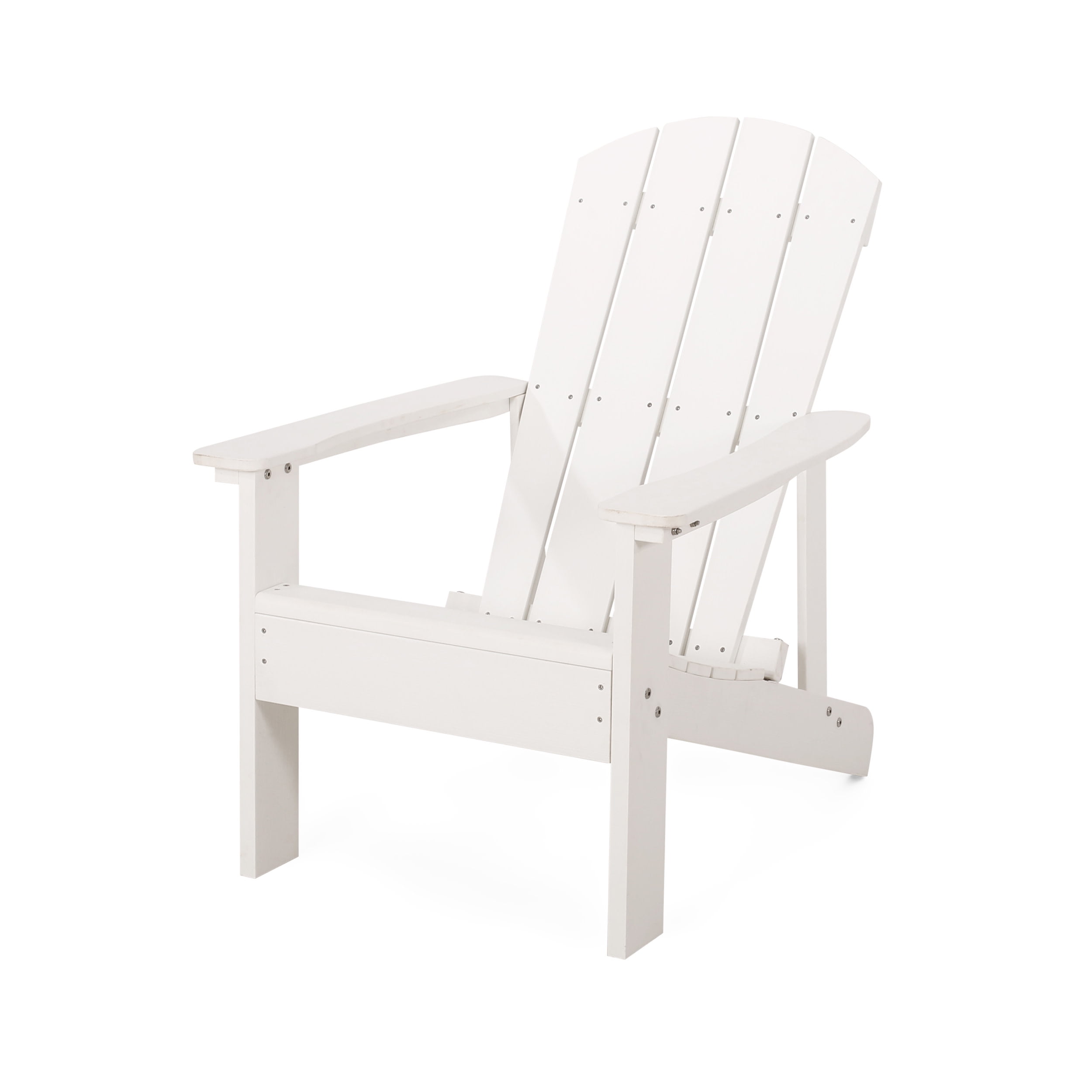 Anastasija Outdoor Faux Wood Adirondack Chair, White
