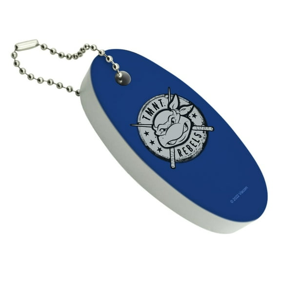 TMNT Rebels Badge Floating Keychain Oval Foam Fishing Boat Buoy Key Float