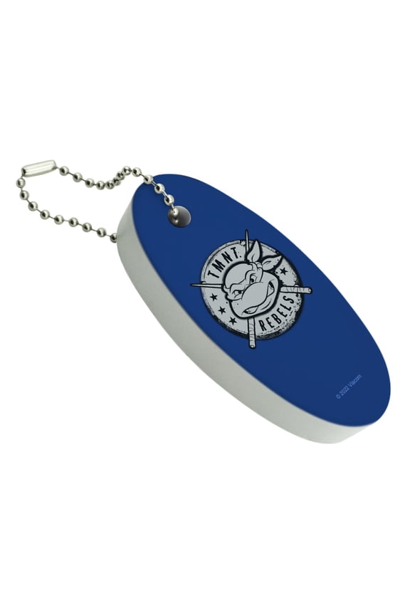 TMNT Rebels Badge Floating Keychain Oval Foam Fishing Boat Buoy Key Float