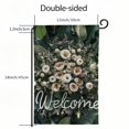 thumbnail image 3 of Shangniulu Welcome Blooms Spring Flag 12x18 Inch Double Sided Flag for Outdoor House Flower Flag Yard Decoration White, 3 of 6