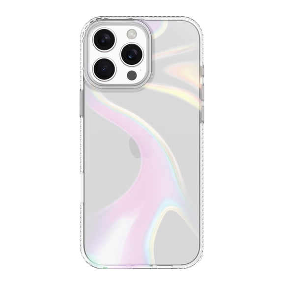 onn. Phone Case for iPhone 16 Pro Max - Clear Iridescent