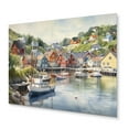 thumbnail image 2 of DESIGN ART Designart "Small Town Harbor Norway III" Port Landscape Metal Wall Art 20 in. wide x 12 in. high, 2 of 5