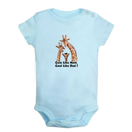 

Cute Like Mom Cool Like Dad Funny Rompers For Babies Animal Giraffe Jumpsuit Newborn Baby Unisex Bodysuits Infant Jumpsuits Toddler 0-24 Months Kids One-Piece Oufits