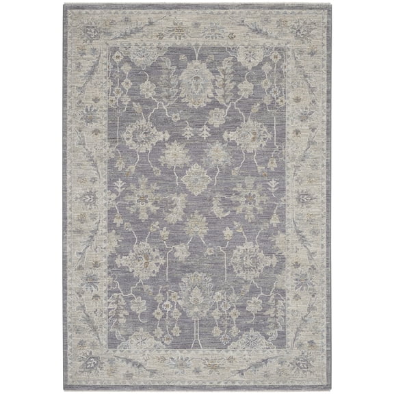 Nourison Asher ASR03 Indoor only Area Rug - Charcoal 3'11" x 5'11"