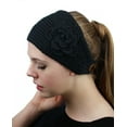 thumbnail image 3 of NYFASHION101 Hand Knitted Button Closure Winter Headband Headwrap - NAG11Y, Black, 3 of 4