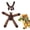 Brown Dog, variant on Plush Dog Squeaky Toy, Durable Pineapple Velvet Chew Toy for Small Medium Large Dogs, Teeth Cleaning & Boredom Relief for Aggressive Chewers