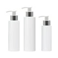 thumbnail image 3 of 3pcs Durable Plastic Lotion Pump Bottles Lotion Dispenser Containers (White), 3 of 7