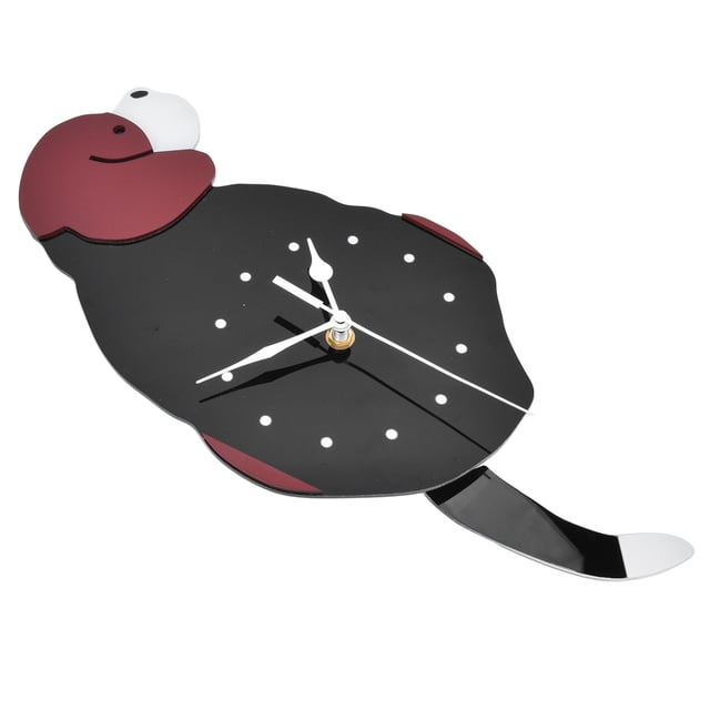 Swing Wall Clock, Simple Fashion Decoration Wall Clock Swing Dog Silent Movement With Swing Tail For Living Room For Room For Office
