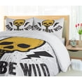 thumbnail image 5 of Ambesonne Rock and Roll Duvet Cover Set, Born to Be Wild Text, 2-Calking, Earth Yellow Grey, 5 of 7