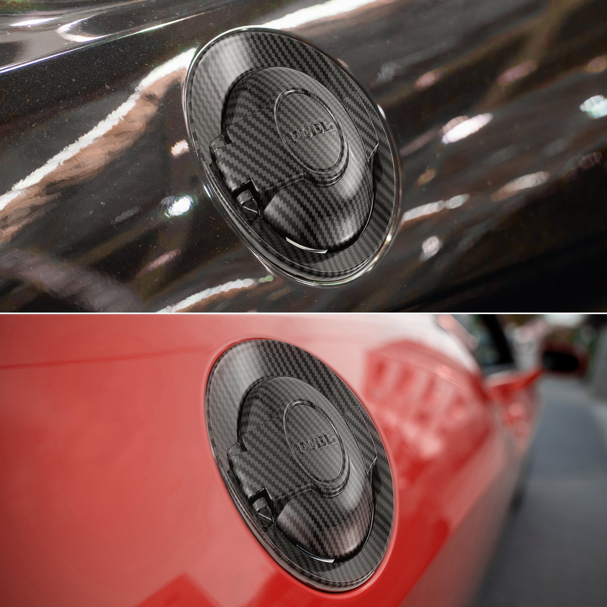 Unique Bargains Car Fuel Tank Filler Cover Door Gas Tank Cap 68250120AA for Dodge Challenger 2008-2019 Black