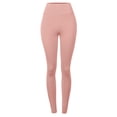 thumbnail image 1 of A2Y Women's Cotton Full Length Waistband High Waist Knit Leggings Mauve M, 1 of 5