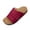 Wine_018, variant on Women's Adjustable Dual Band Suede Cork Slide Sandals Ergonomic Contoured Insole Lightweight Anti Slip Summer Casual Outdoor Walking Footwear Khaki 8.5（EU-41）