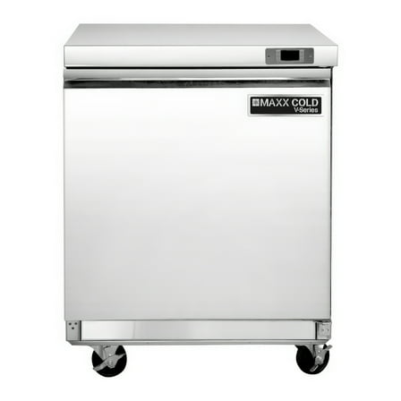 Maxx Cold V-Series 1 Door Undercounter Freezer, 29"W, 7.8 cu ft, in Stainless Steel (MVF29UHC)