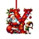 thumbnail image 1 of Adornos navideños, adornos navideños, regalos navideños, árbol de Navidad acrílico 2D, colgante de 26 letras, regalo decorativo, colgantes para fiestas navideñas familiares, objetos colgantes, 1 of 5