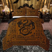 Castle Fairy Abstract Animal Dragon Full Size Comforter Sets,Hippie Tribal Bedding Sets