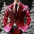 thumbnail image 2 of Men's Christmas Blazer Jacket Xmas Funny Casual One Button Holiday Suit, 2 of 5