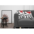 thumbnail image 3 of Ambesonne I Love You Throw Pillow Cover 2 Pack, Valentines Birthday, 20", Red White Black, 3 of 7
