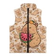 thumbnail image 4 of Pzuqiu Capybara Full Zip Vest Sleeveless Vest Zip Up for Girl Size 5-6 Personalized Fall Outerwear Versatile Casual Fall Outfits Fashion Clothing Warm for Teens Girls Boys Kids, 4 of 7