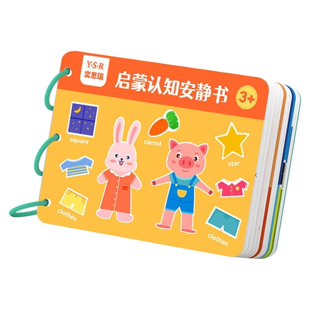 Libro de s para , tarjetas educativas de lenguaje sensorial, libros de actividades temáticas, reutilizable para pequeños Baoblaze Libro de pegatinas para niños