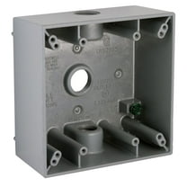 Bell Outdoor Weatherproof Box,2Gang,3Inlet,Alum 5333-0