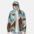 thumbnail image 2 of Vsdgher Sweat à Capuche Imprimé Noix de Coco Fraîche pour Hommes Femmes, Manches Longues Protection Solaire Pêche Course Natation-3TG, 2 of 7