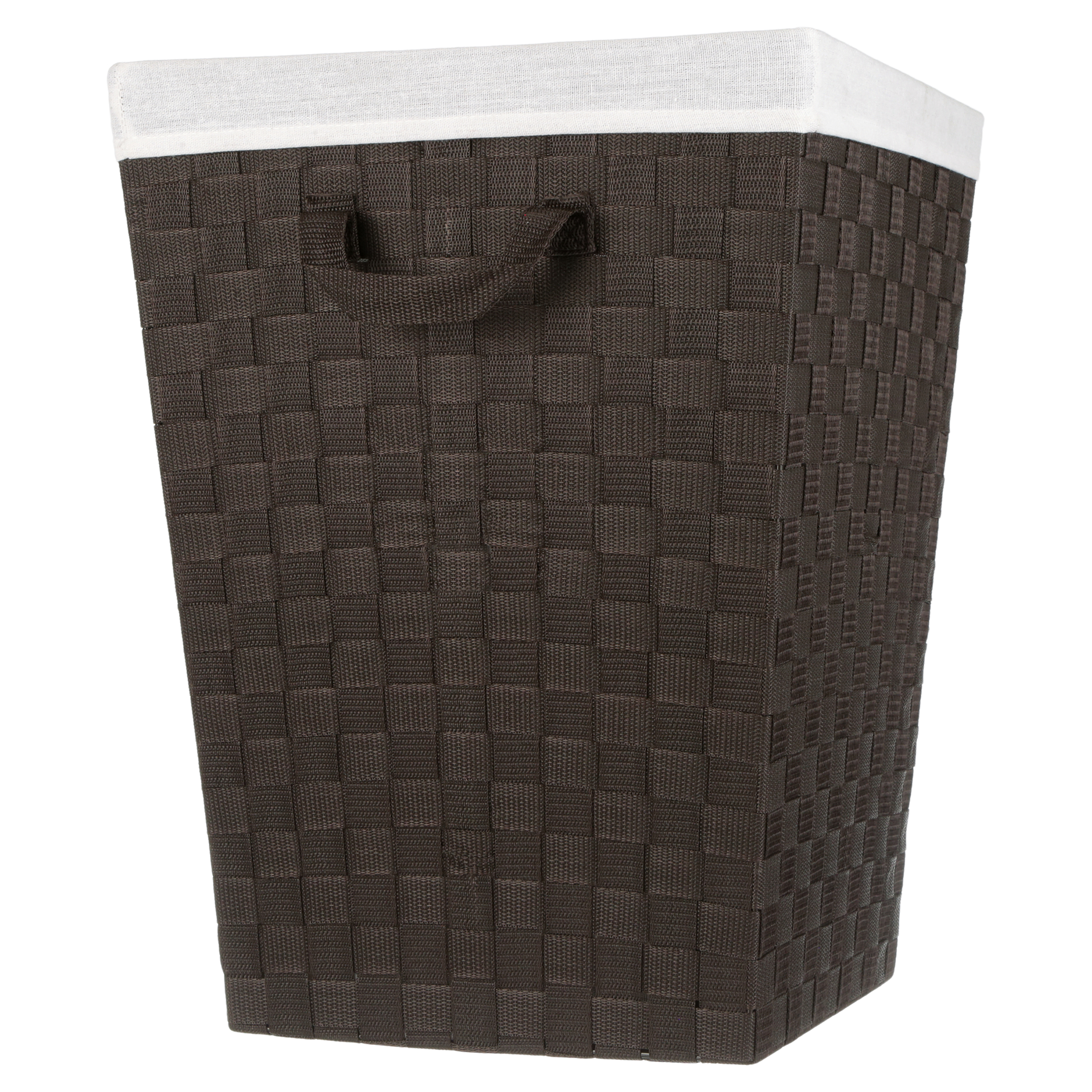 Whitmor Woven Strap Laundry Hamper with Fabric Liner, Espresso - image 7 of 8