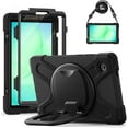 thumbnail image 1 of Funda para Samsung Galaxy Tab A11 de 8,7 pulgadas (2025) y Galaxy Tab A9 de 8,7 pulgadas (2023), funda de silicona resistente con asa, soporte de 360 ​​grados, correa y soporte para S Pen., 1 of 9
